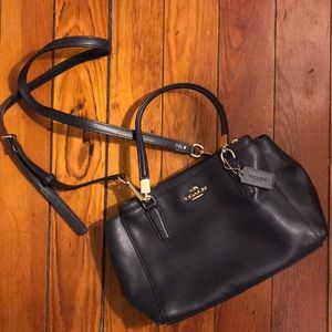 Coach small/ mini crossbody satchel tote leather